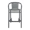 Merrick Lane Lille Set of Two Restaurant Style Barstool with PE Rattan Seat for Indoor/Outdoor Use